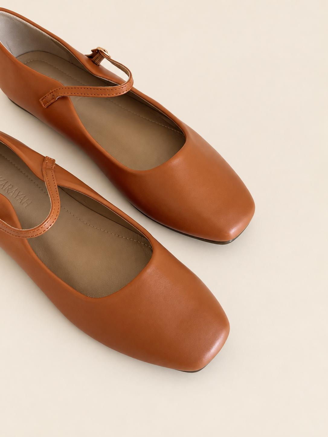 Another Life | PU Almond Maryjane Toe Flat