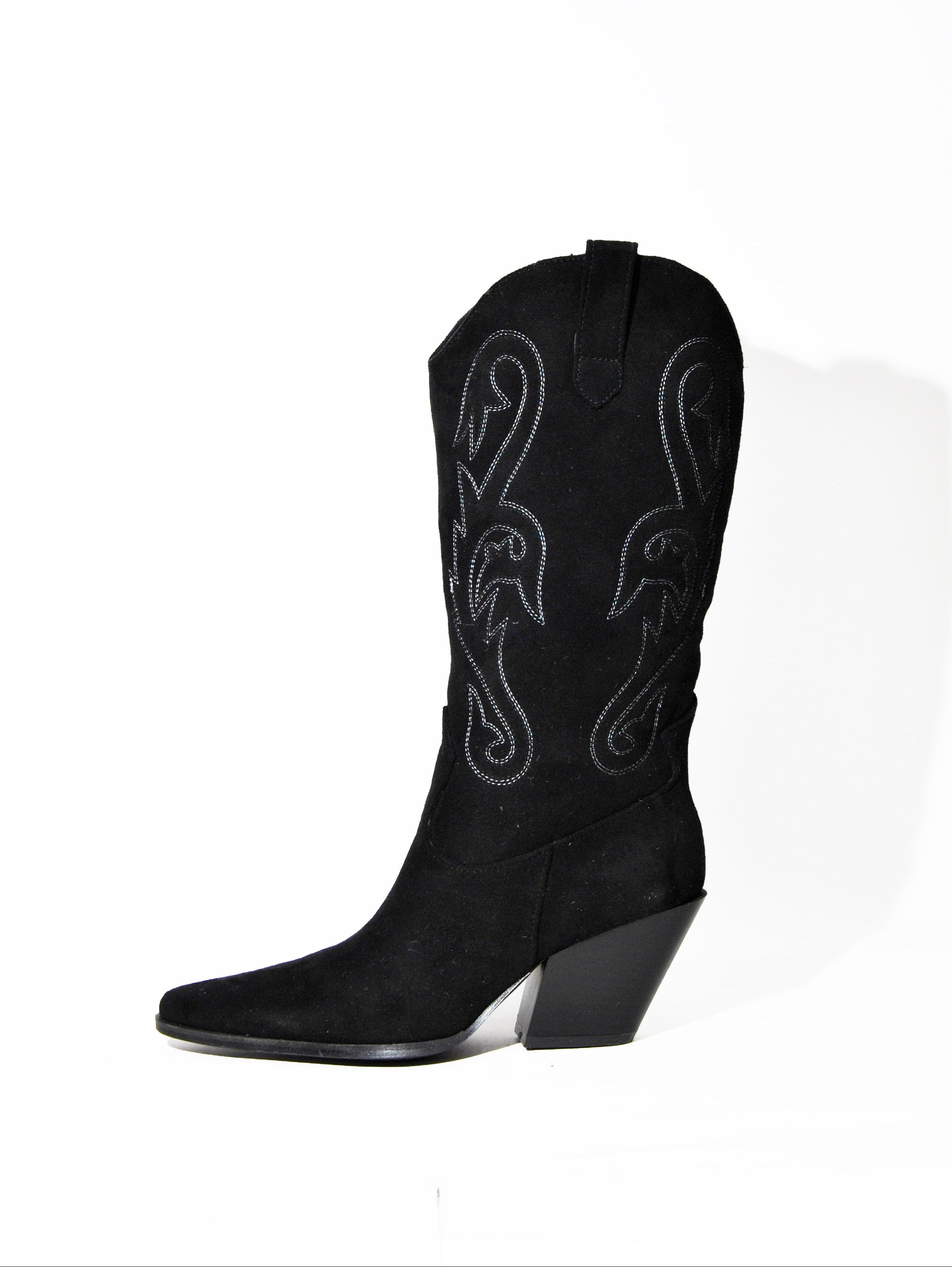 Yall Western Suede Boot – Black, Brown & Tan