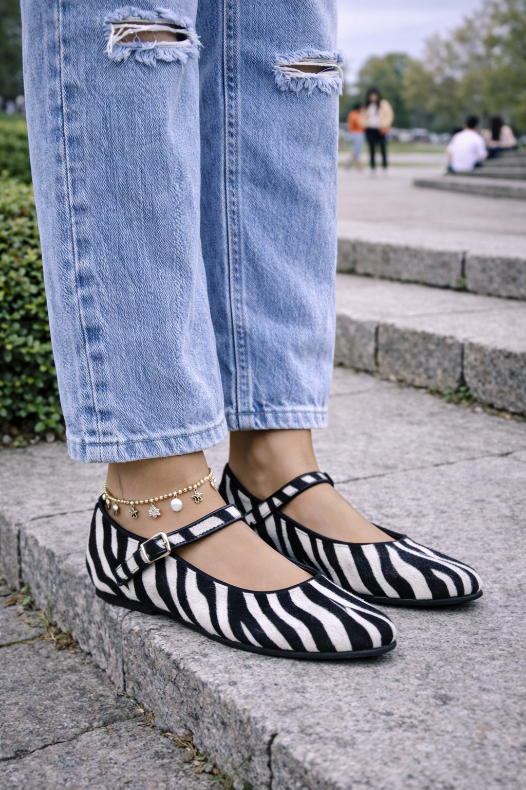 Another Life | Mary Jane Microfiber Ballet Flat