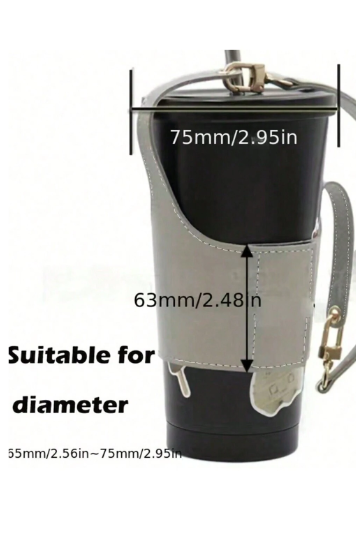 Decaf | Faux Leather Coffee Cup Holder Sleeve