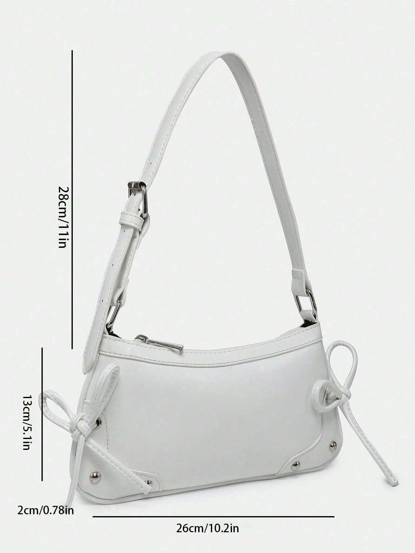 1Pc Vintage Tie-Up Bow Decor Shoulder Bag with Drop-Side Design, Leopard Print, Suitable for Dates, Outings, Parties