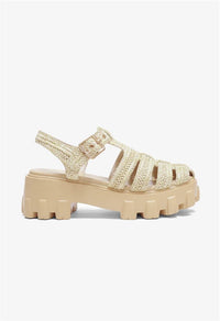 RAFFIA PLATFORM SANDAL