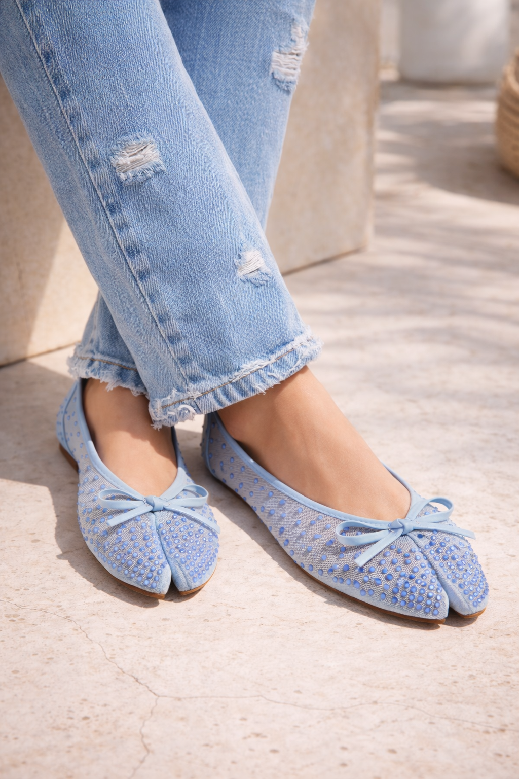 Kendal | Split Toe Rhinestones Ballet Shoe